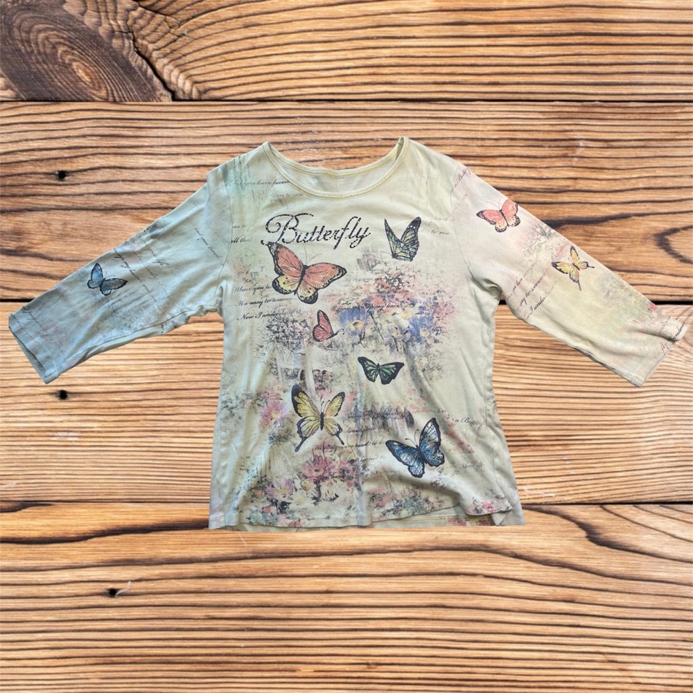 Women’s Large Butterfly Blouse from Dollywood Boutique